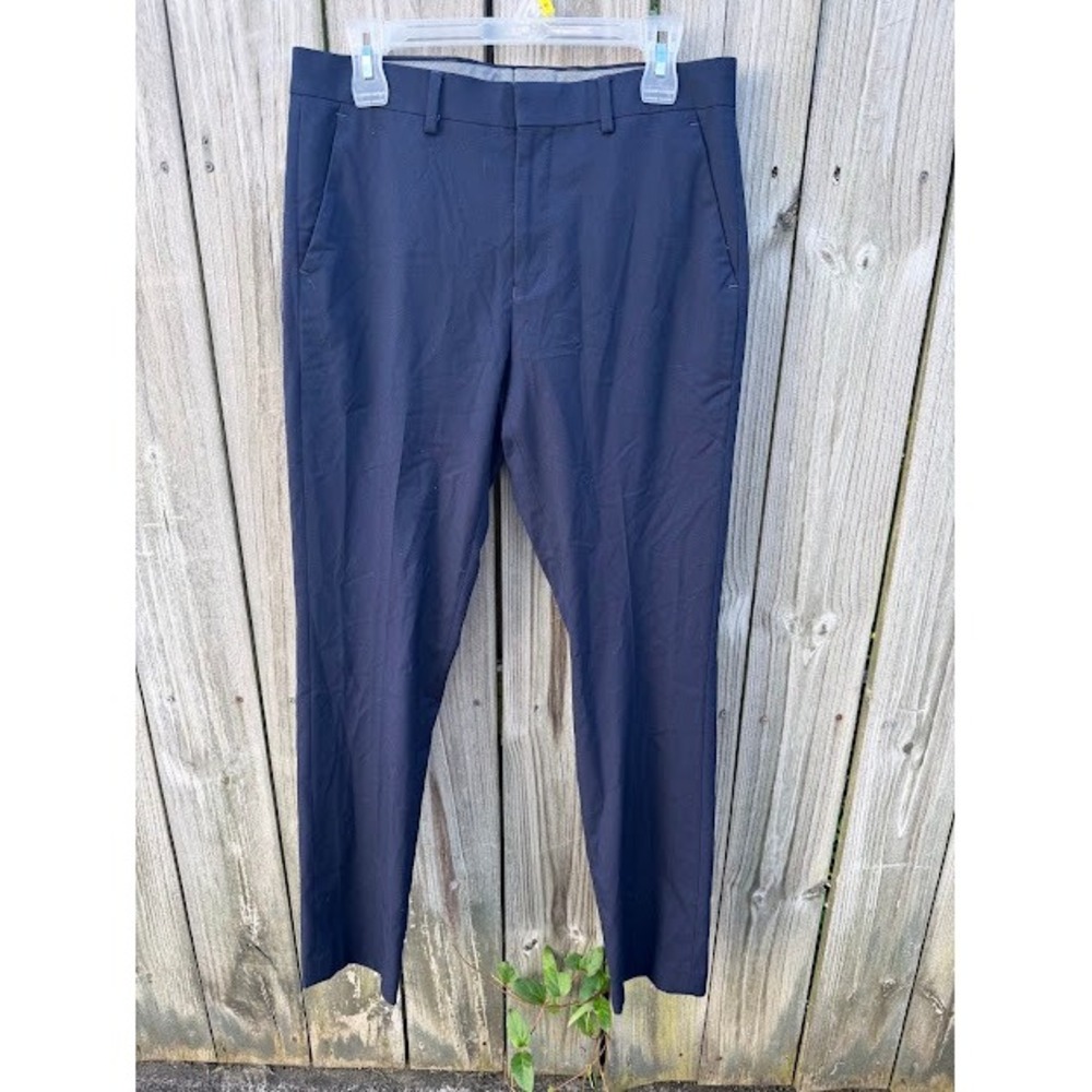 Business Casual Modern Murano Pants 30x32 Navy Blue Evan Fit Dress Trousers